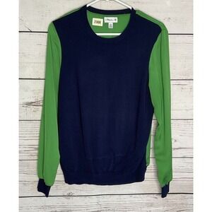 3.1 Phillip Lim Target‎ Navy/Green Long Sleeve RoundNeck Sweater Women M China